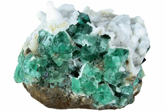 Aragonite Encrusted Fluorite Crystal Cluster - Rogerley Mine #184622